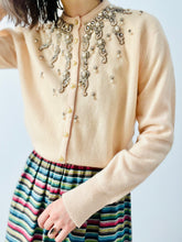 Load image into Gallery viewer, Vintage 1940s beaded cashmere cardigan
