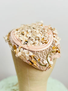 Vintage 1930s pink millinery Fascinator