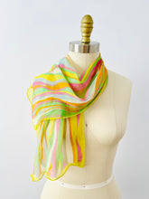 Load image into Gallery viewer, Vintage rainbow color silk scarf
