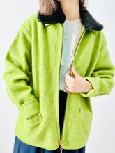 Load image into Gallery viewer, Vintage forest green wool jacket
