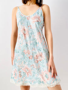 Vintage pastel floral slip