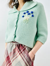 Load image into Gallery viewer, Vintage 1940s turquoise cardigan
