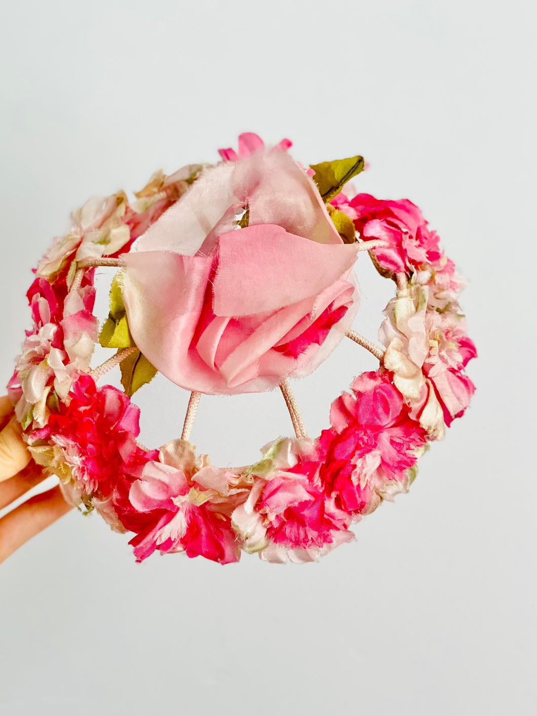 Vintage hot pink millinery hat