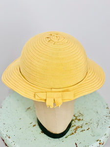 Vintage 1930s yellow sun hat