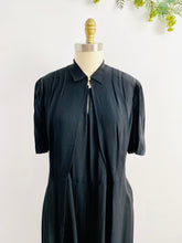 Load image into Gallery viewer, Vintage 1940s Black Dress Georgiana Frocks
