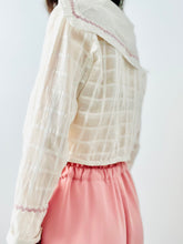 Load image into Gallery viewer, Antique Edwardian Sailor Style Cotton Top
