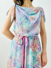 Load image into Gallery viewer, Vintage 1970s pastel floral dress
