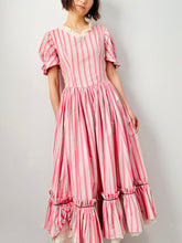 Load image into Gallery viewer, Vintage 1950s pink candy stripes dress
