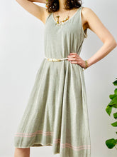 Load image into Gallery viewer, Vintage 1920s NRA slip dress with pink stripes
