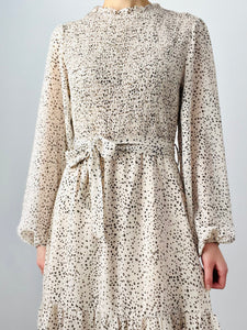 Vintage speckled dot print dress