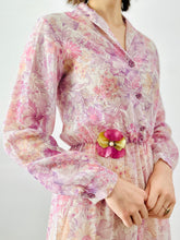 Load image into Gallery viewer, Vintage 1970s purple floral dress

