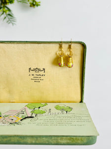 Lovely vintage glass floral earrings