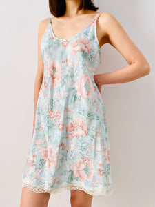 Vintage pastel floral slip