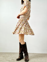 Load image into Gallery viewer, Vintage Babydoll Smocked Floral Dress
