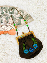 Load image into Gallery viewer, Antique 1920s beaded silk bag with rococo trim
