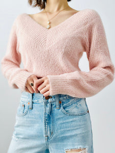 Pastel Pink V Neck Sweater