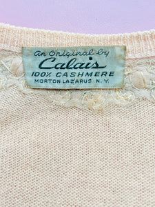 Vintage 1940s beaded cashmere cardigan
