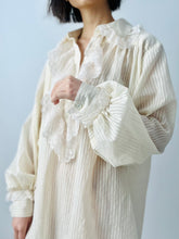Load image into Gallery viewer, Vintage white cotton Gunne blouse/dress
