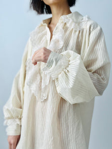 Vintage white cotton Gunne blouse/dress