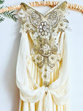 Load image into Gallery viewer, Amazing designer silk gown rhinestone beaded wedding dress Anna Campbell dress
