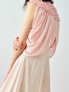 Vintage 1960s pink ruffled lingerie set