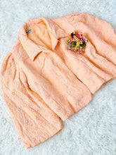 Load image into Gallery viewer, Vintage 1930s Peach Color Embroidered Rayon Crepe Bed Jacket
