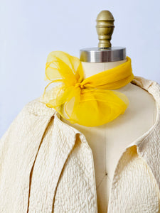 Vintage yellow sheer bandana scarf