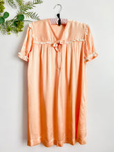 Load image into Gallery viewer, Vintage peachy pink satin babydoll lingerie dress
