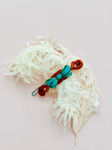 Vintage 1930s celluloid bow barrette