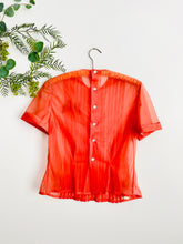 Load image into Gallery viewer, Vintage 1940s semi sheer watermelon color top
