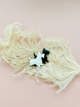 Load image into Gallery viewer, Vintage 1930s enamel Scottie dogs pin animal brooch
