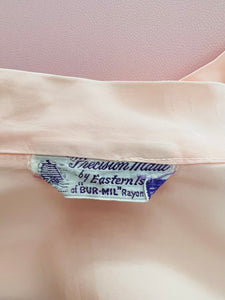 Vintage pink bed jacket with smocking