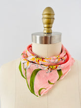 Load image into Gallery viewer, Vintage pink floral bandana
