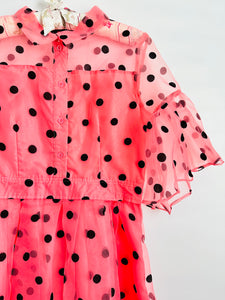 Vintage polka dot organza dress