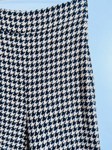 Vintage houndstooth high waisted wide leg pants