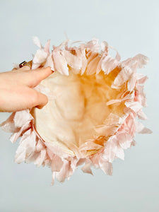 Vintage 1940s pastel pink petals millinery hat
