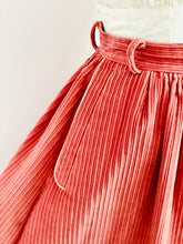 Load image into Gallery viewer, Vintage 1970s raspberry pink corduroy skirt with pockets
