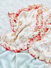 Load image into Gallery viewer, Vintage 1920s ruched pink floral boudoir bed jacket
