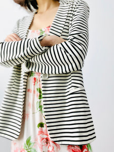 Parisian style striped blazer