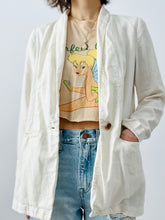Load image into Gallery viewer, Vintage white linen blazer
