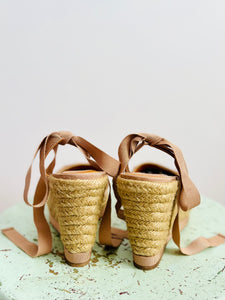 Vintage dusty pink Lanvin Espadrilles designer shoes