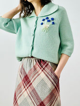Load image into Gallery viewer, Vintage 1940s turquoise cardigan
