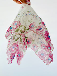 Vintage pink floral bandana