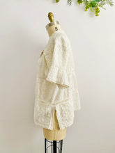 Load image into Gallery viewer, Vintage 1960s white pintuck blouse cotton duster
