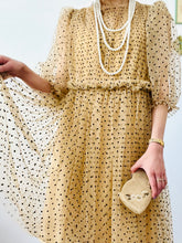 Load image into Gallery viewer, Dreamy flocked polka dot tulle dress
