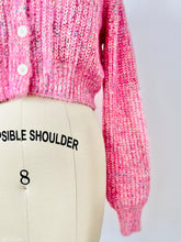 Load image into Gallery viewer, Pink confetti colors cropped sweater
