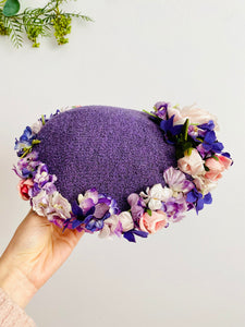 Vintage 1940s lilac blossom millinery hat