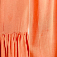 Load image into Gallery viewer, 1950s style orange embroidered dress
