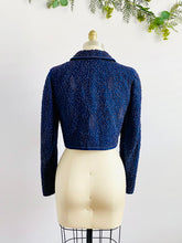 Load image into Gallery viewer, Vintage Blue 1940s Soutache Embroidered Jacket
