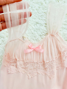 Vintage 1950s pink lingerie slip